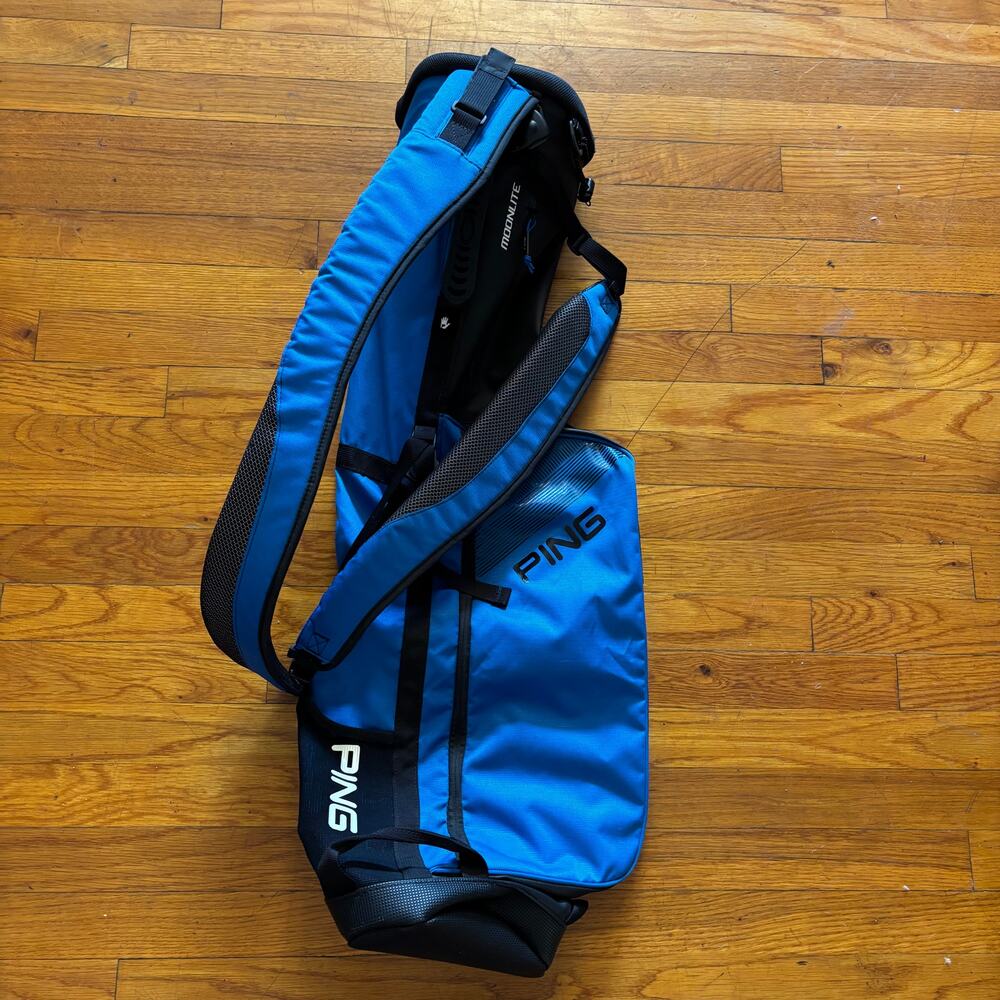 PING Moonlite Blue & Black Lightweight Sunday Golf Carry Bag